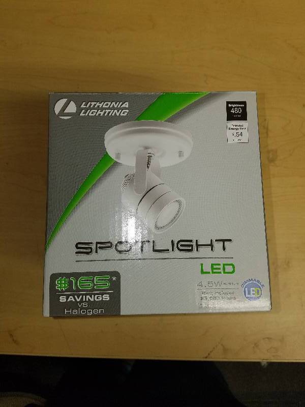 lot 1797 image: Lithonia Lighting White LED Spot Light