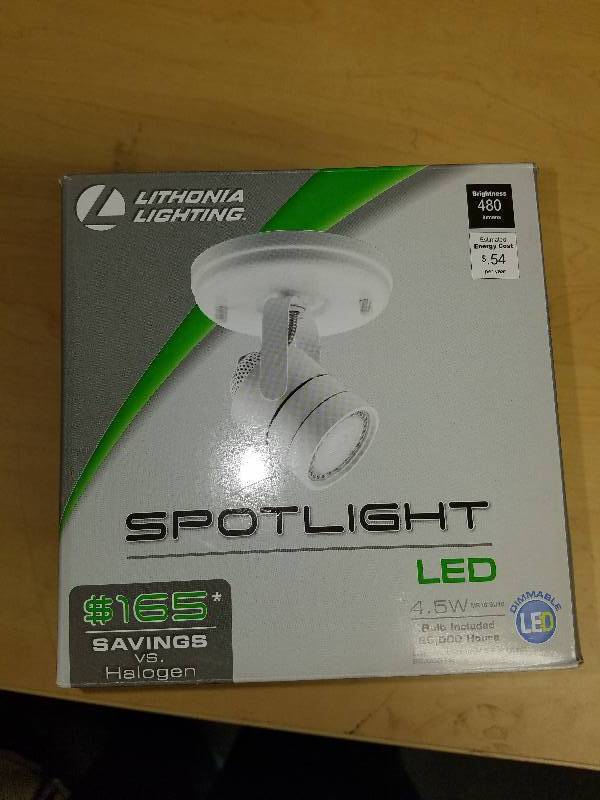 lot 1798 image: Lithonia Lighting White LED Spot Light