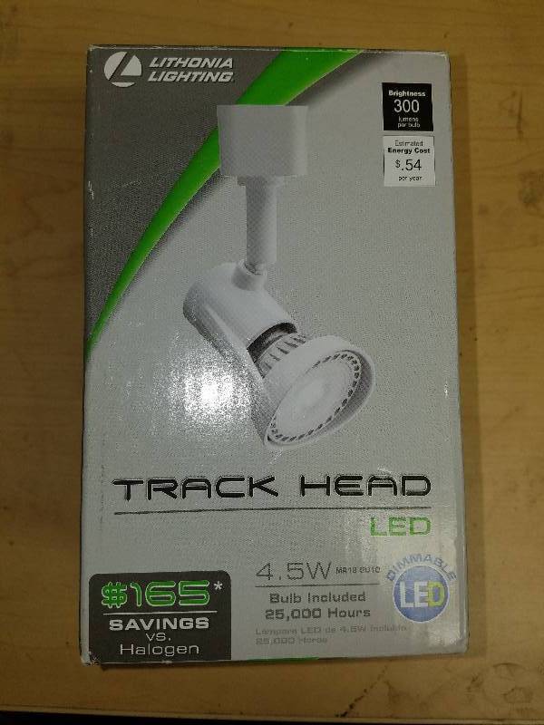 lot 1801 image: Lithonia Lighting White LED Track head