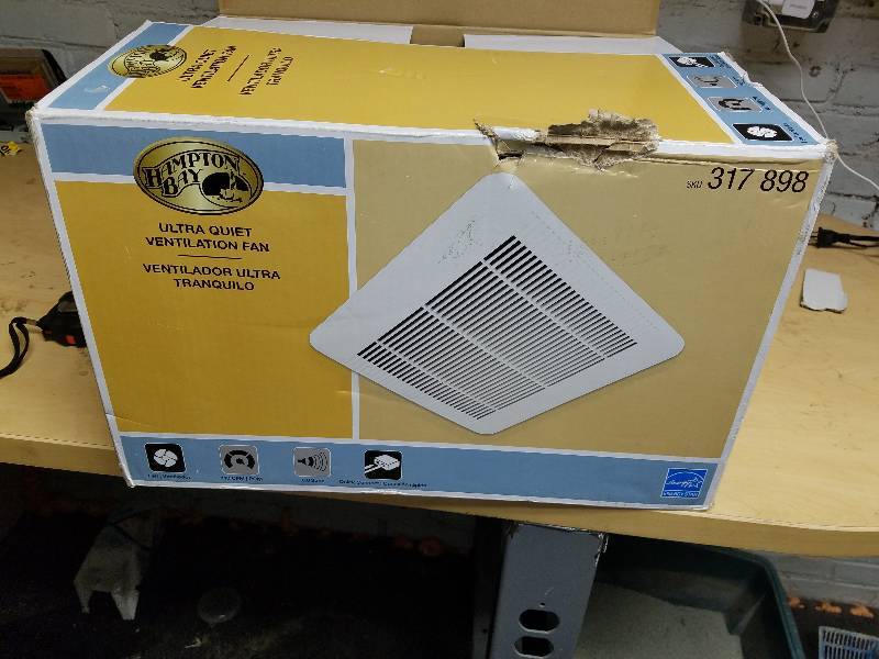 lot 1810 image: Hampton Bay Ulta Quite Bathroom Ventilation Fan