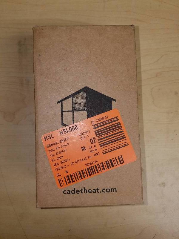 lot 1823 image: Cadet Built-in Baseboard Thermostat