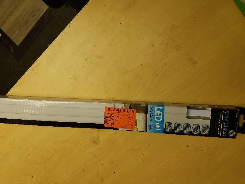 lot 1843 image: Enbrighten 24 LED Premium Steel Light Fixture