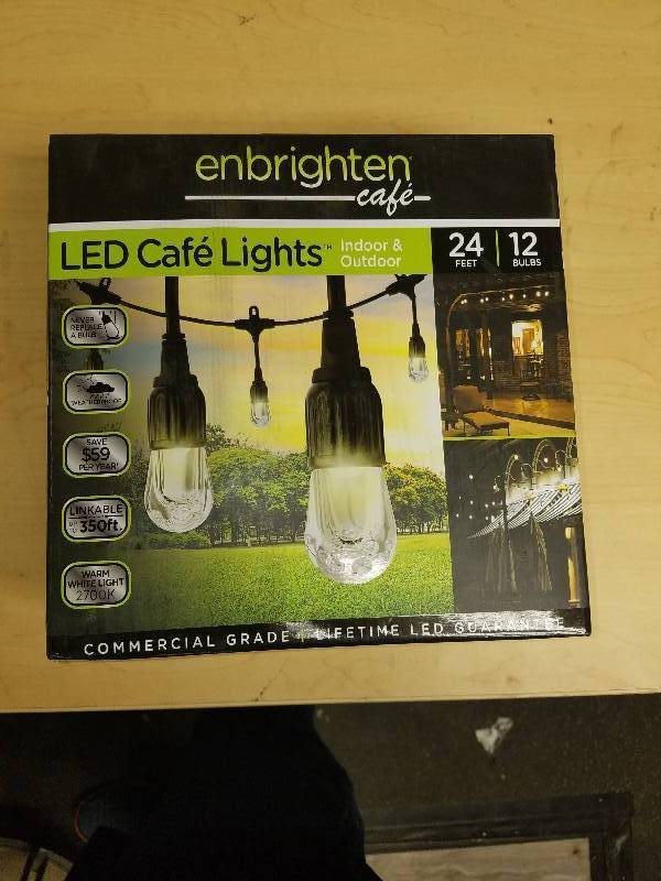 lot 1888 image: Enbrighten 24 12 bulbs indooroutdoor lights