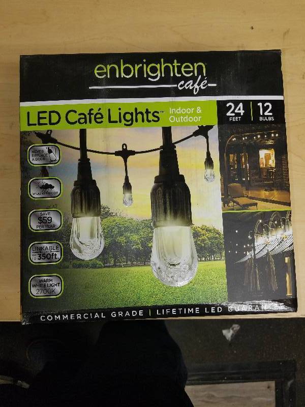lot 1889 image: Enbrighten 24 12 bulbs indooroutdoor lights