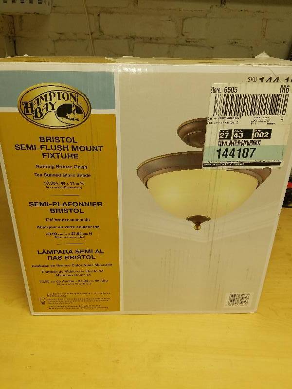 lot 1931 image: Hampton Bay Bristol Semi-Flushmount