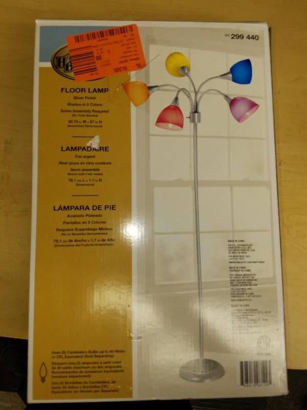 lot 1935 image: Hampton bay Multi-color floor lamp