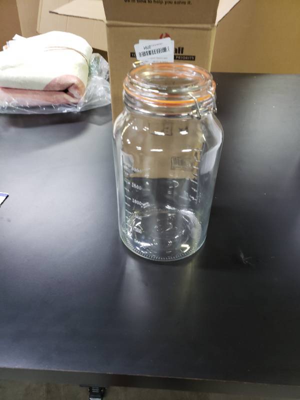 Folinstall Super Wide Mouth Glass Storage Jar with Airtight Lids, 1 Gallon  Large Mason Jars with 2 Measurement Marks, Large Capacity for Pickle Jar