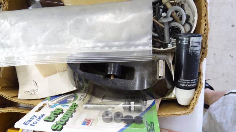 lot 264 image: Lot of various hardware, stapler, tape dispenser & misc.
