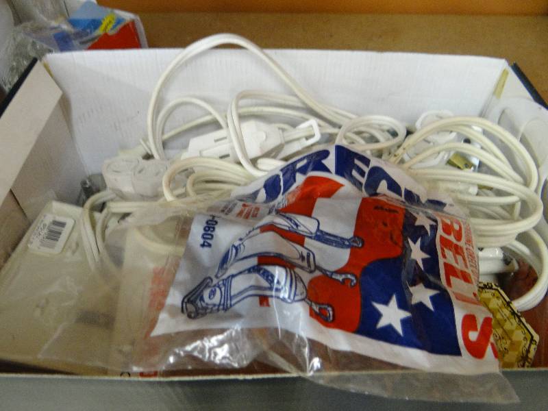 lot 309 image: Lot of extension cords & hardware, candles & misc.