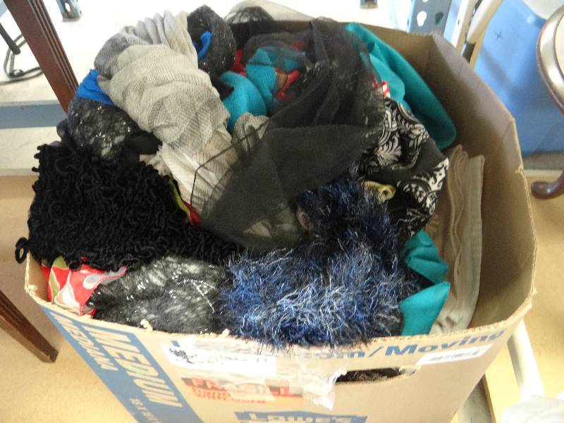 lot 343 image: Lot of scarfs, purses & misc.