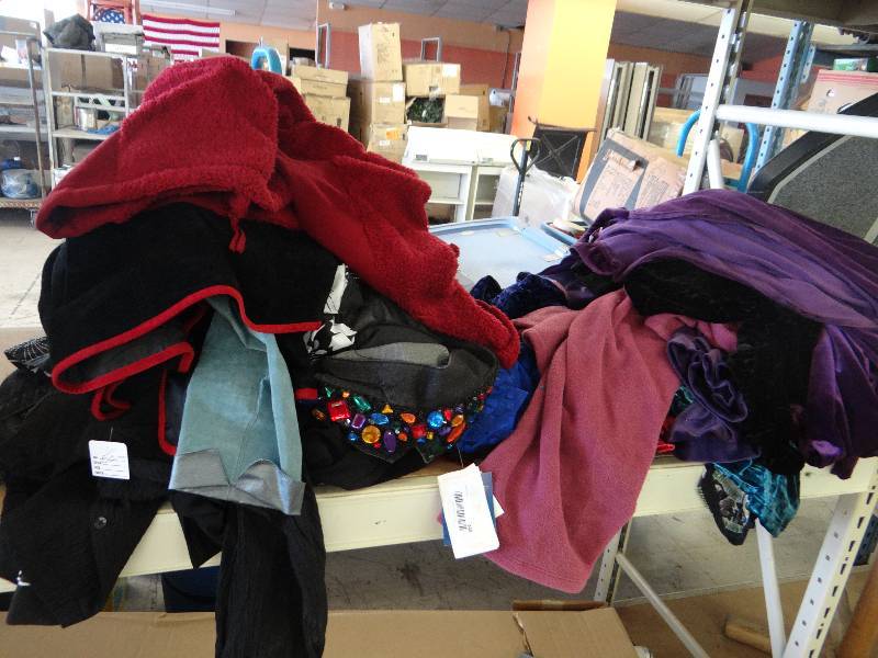 lot 348 image: Various jackets, clothes, & misc.
