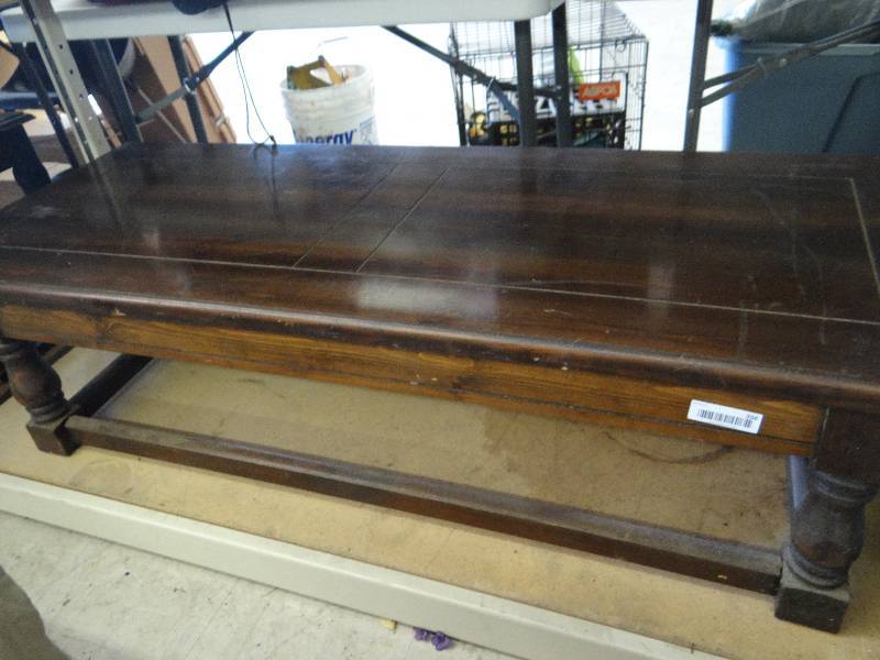 lot 356 image: Wood coffee table.