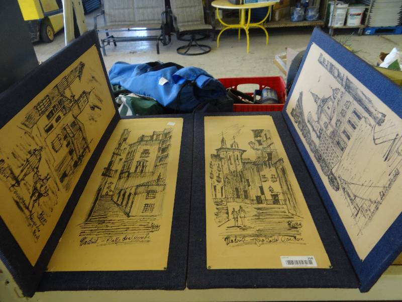 lot 358 image: 4 Piece wall art.