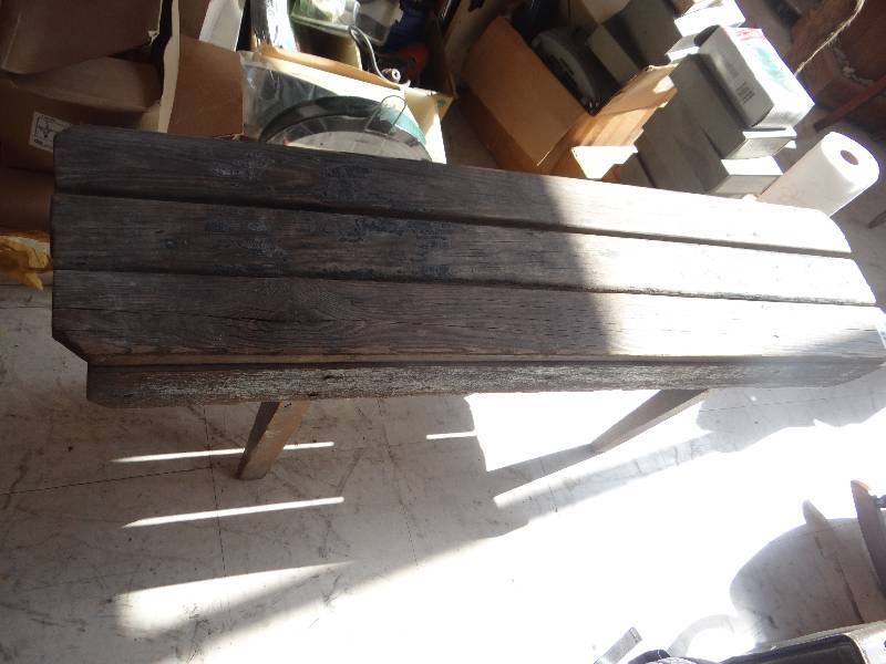 lot 377 image: Wooden bench.