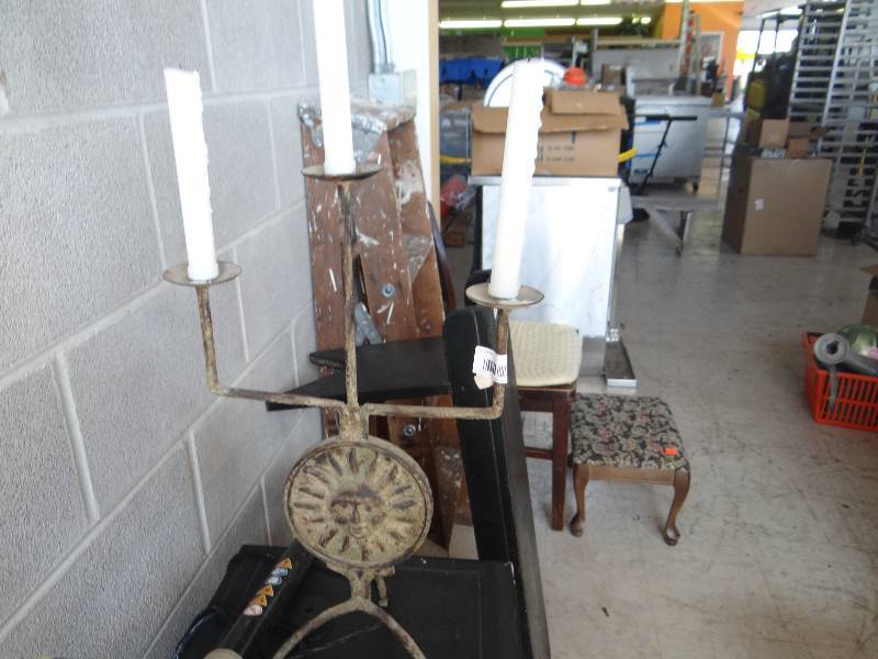 lot 379 image: Candle stand & candles.