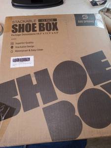 lot 17651 image: SEE SPRING Stackable Shoe Box 12 pack Unopened