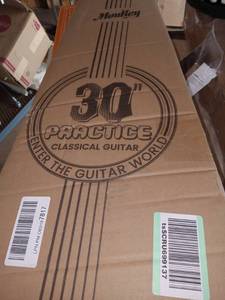 lot 17656 image: Monkey 30in. Practice Classical Guitar Pink with soft bag