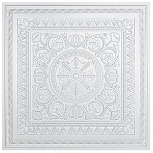 lot 17662 image: Art3d Decorative 3D Ceiling Tile 12 pack 48 sq. ft.