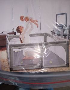 lot 17678 image: TODAL Baby Playpen Anti- Slip Base Gray 50 in. x 50 in.