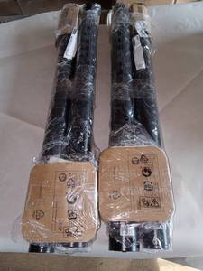lot 17681 image: IKEA Set of 4 Black Table Desk Legs with Hardware 22.75in. long
