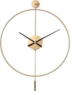 lot 17683 image: 20 in. Gold Minimalist Classical Wall Clock Non Ticking