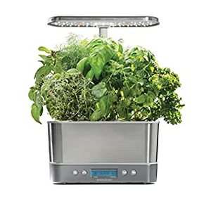 lot 17688 image: AeroGarden Harvest Elite with Gourmet Herb Seed Pod Kit - Hydroponic Indoor Garden, Stainless Steel (B07CKVMXHR)