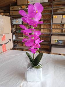 lot 17699 image: Artificial Real Touch Phalaenopsis Pink Orchids