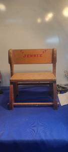 lot 1814 image: Childs bench says Jennie.