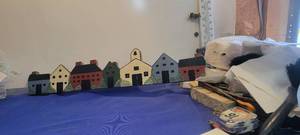 lot 1824 image: Cut out wooden houses