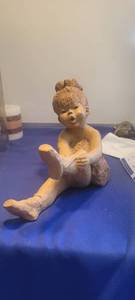 lot 1829 image: Vintage L Bortin ballerina girl nine inches tall by eleven inches long with signature
