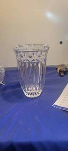 lot 1850 image: Nine inch crystal vthey