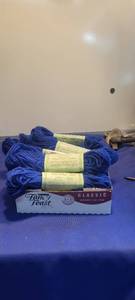 lot 1862 image: Flat of one hundred percent virgin wool rug yarn
