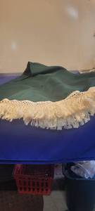 lot 1891 image: Sixty four round green tablecloth