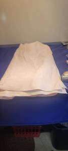 lot 1894 image: Light pink square tablecloth
