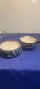 lot 1929 image: 6 finesse dessert plates and 5 bowls