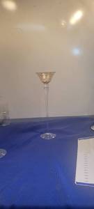 lot 1950 image: Twelve inch tinted candle holder