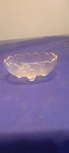 lot 1967 image: Cut glass with gold trim dish