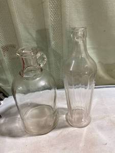 lot 5226 image: 2) glass bottles 10�� & 8 12��