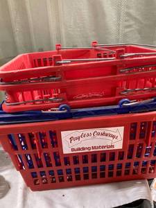 lot 5274 image: 1) Payless, 1) Walgreens Blue 3) smaller Payless shopping carriers