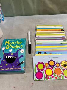 lot 5304 image: Usborne activity cards Monster Doodles