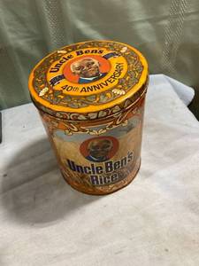 lot 5326 image: 6�� x 7 12�� uncle Ben��s 40th anniversary tin 1983