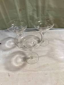 lot 7649 image: 3) margarita, glasses, 9 ounce