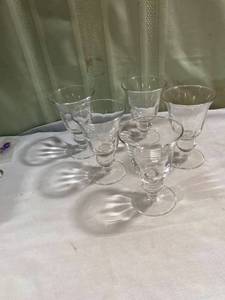 lot 7661 image: 6) glasse desert goblets