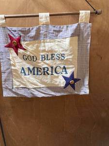 lot 7674 image: 17�� x 15�� God bless America hanging