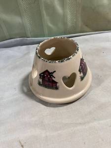 lot 7681 image: 6 12 inch ceramic birdhouse candle topper