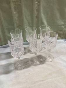 lot 7690 image: 6) beautiful crystal goblets
