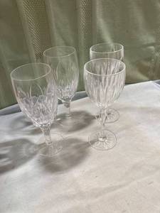 lot 7693 image: 2) & 2) glass, wine glasses