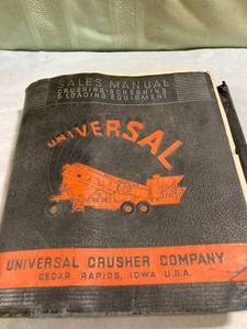 lot 7715 image: Universal crusher company, Cedar Rapids Ohio dated November 15, 1956