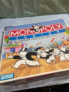 lot 7729 image: Monopoly, junior specially designed for children 5 to 8 parker brothers