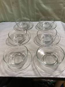 lot 7741 image: 6) saucers 6) bowls, dessert set